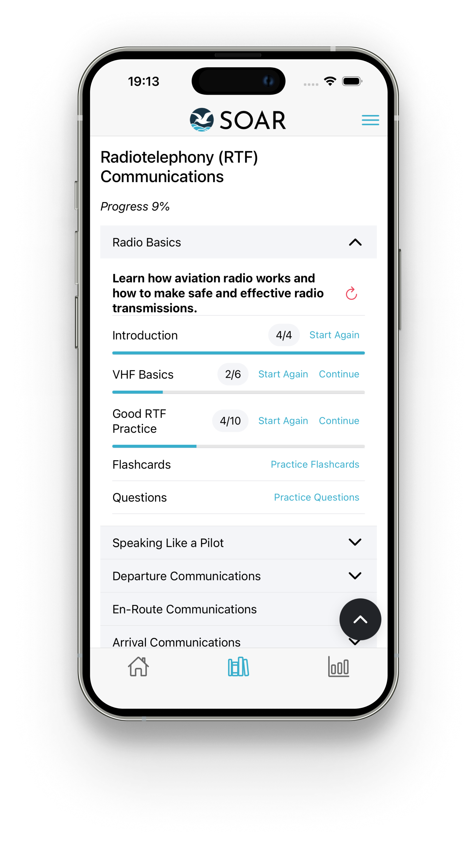 Soar Interactive Flight Training App Core UI
